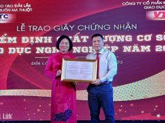 Trường Trung cấp Buôn Ma Thuột đạt kiểm định chất lượng giáo dục nghề nghiệp